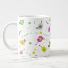 Pickleball-Player-Geschenk für ihre rosa Spezial-T Jumbo-Tasse