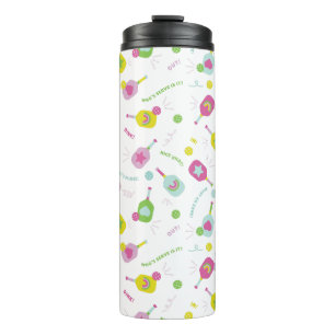 Pickleball-Player-Geschenk für ihre rosa Spezial-T Thermosbecher