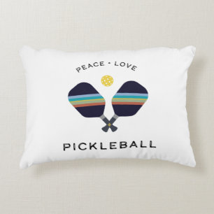 Pickleball Player Gift Peace Liebe und Pickleball Dekokissen