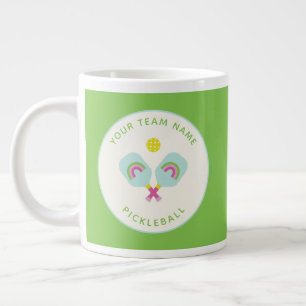 Pickleball Player Gift Rainbow Paddles Custom Team Jumbo-Tasse