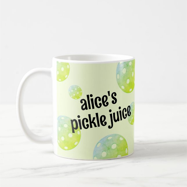 Pickleball Player Gift Sports Green Individuelle N Kaffeetasse (Links)