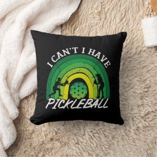 Pickleball Player I Kann ich Pickleball Rainbow ni Kissen