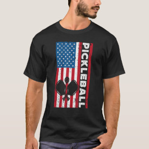 Pickleball Player Paddle Men Paddleball USA Amerik T-Shirt