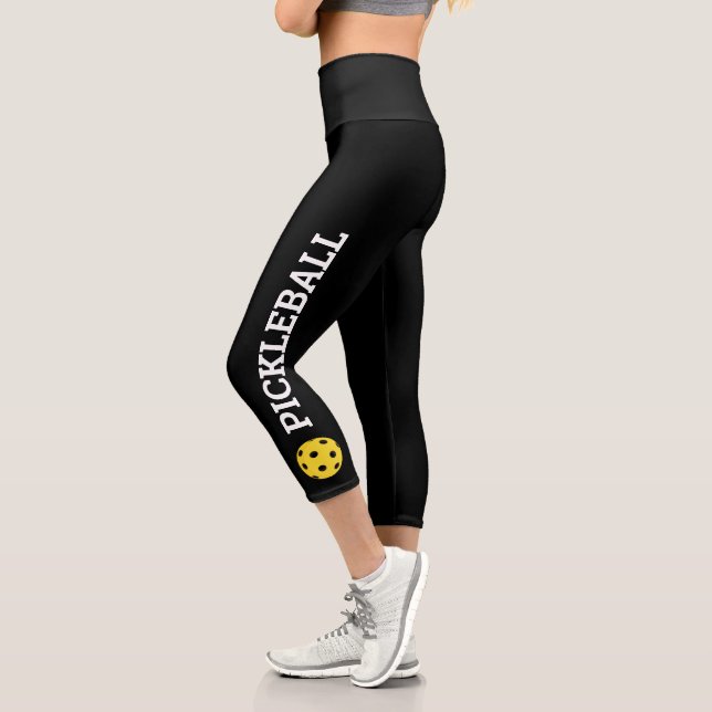Pickleball Player Personalisiert Capri Leggings (Links)