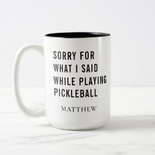 Pickleball Player Personalisiert Gag Zweifarbige Tasse