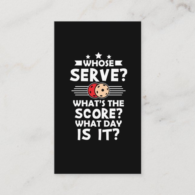 Pickleball Player - Pickle Ball Athlete Hobby Visitenkarte (Vorderseite)