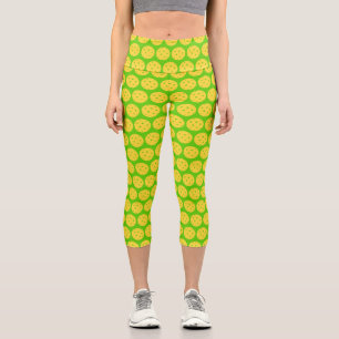 Pickleball Player Pickleball Muster Bright Green Capri Leggings