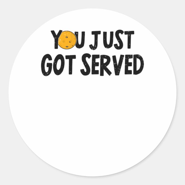 Pickleball Player Pickleball Saying Funny Hobby Runder Aufkleber (Vorderseite)