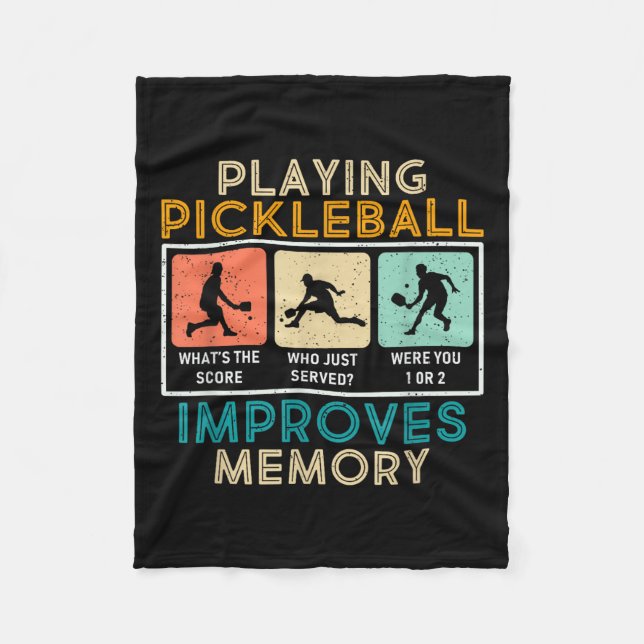 Pickleball Player Quote Funny Pickleball Lover Gra Fleecedecke (Vorderseite)