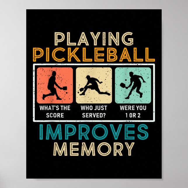 Pickleball Player Quote Funny Pickleball Lover Gra Poster (Vorne)