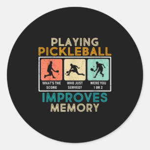 Pickleball Player Quote Funny Pickleball Lover Gra Runder Aufkleber