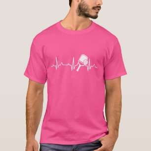 Pickleball-Player-Rackets Pickleball Heartbeat Bil T-Shirt