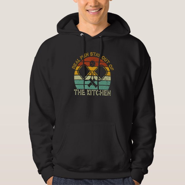 Pickleball Player Real Men Stay out of the Kitchen Hoodie (Vorderseite)
