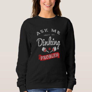 Pickleball Player Retro Diner Problem Vintag Sweatshirt