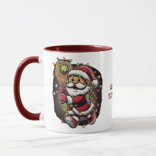 Pickleball Player Santa Christmas Pickleball Tasse
