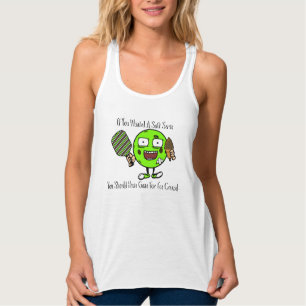 Pickleball Player Schokolade Soft Servieren Grün F Tank Top