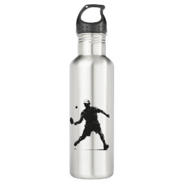 Pickleball Player Silhouette Sportdesign Edelstahlflasche