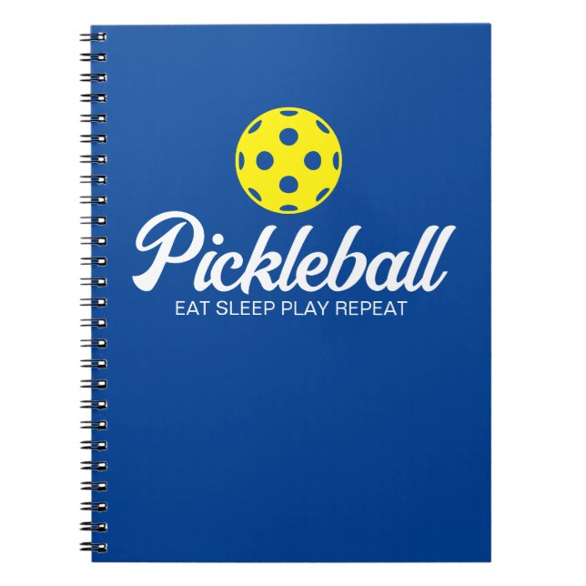 Pickleball Player Spiralnotebook mit lustigem Zita Notizblock (Vorderseite)
