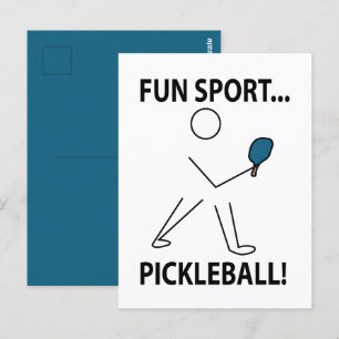 Pickleball Player Sports Fun Sport Pickleball Postkarte