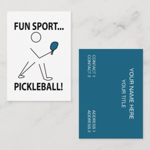 Pickleball Player Sports Fun Sport Pickleball Visitenkarte
