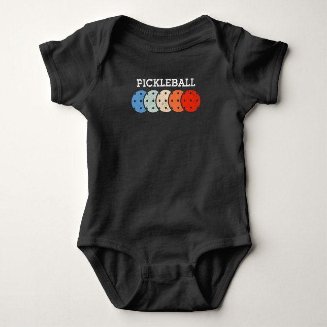 Pickleball Player Sports Lover Baby Strampler (Vorderseite)
