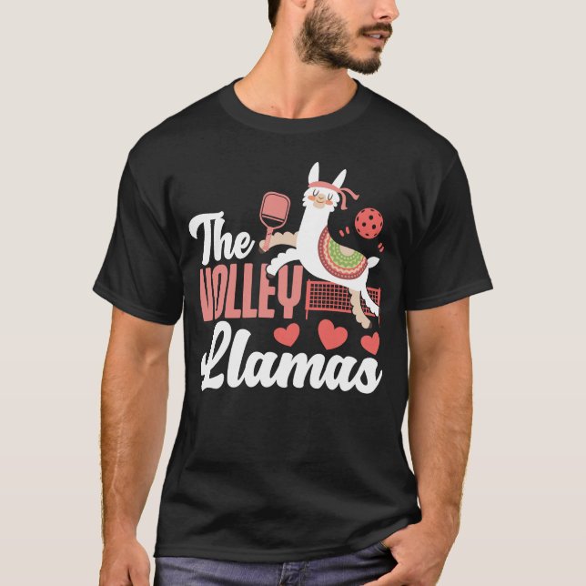 Pickleball Player The Volley Llamas Llama T-Shirt