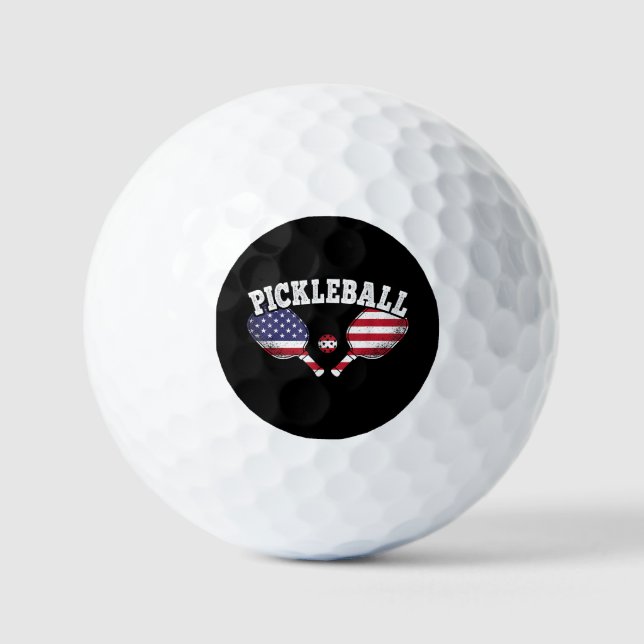 Pickleball Player Vintag Pickle Ball Liebe (Vorderseite)