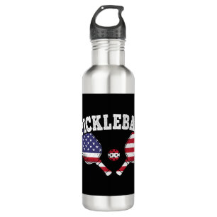 Pickleball Player Vintag Pickle Ball Liebe Edelstahlflasche