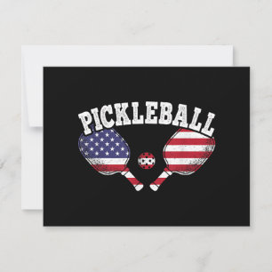 Pickleball Player Vintag Pickle Ball Liebe Feiertagskarte