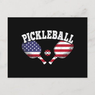 Pickleball Player Vintag Pickle Ball Liebe Feiertagspostkarte