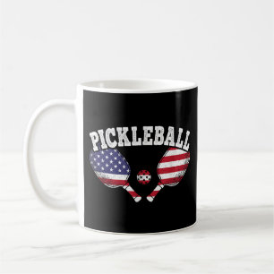 Pickleball Player Vintag Pickle Ball Liebe Kaffeetasse