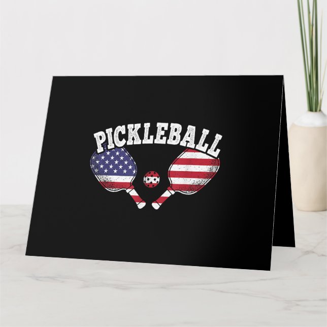 Pickleball Player Vintag Pickle Ball Liebe Karte (Vorderseite)