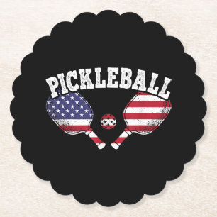 Pickleball Player Vintag Pickle Ball Liebe Untersetzer