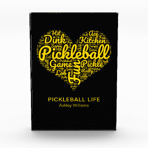Pickleball Player Word Art Typografie Personalisie Fotoblock