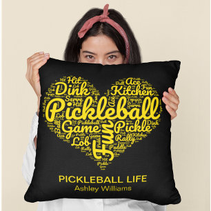Pickleball Player Word Art Typografie Personalisie Kissen