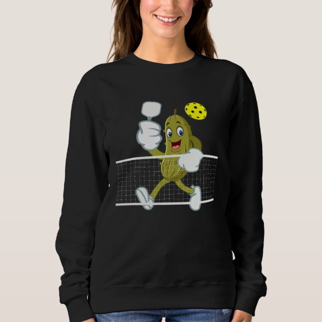 PICKLEBALL Playing Pickleball BIG DILL Team Pickle Sweatshirt (Vorderseite)