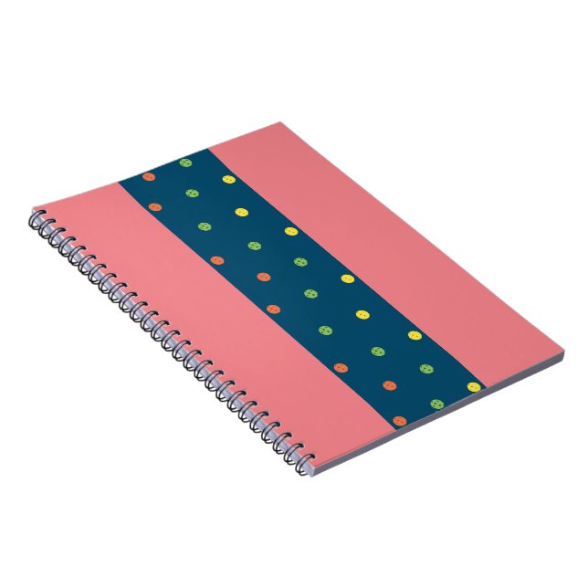 Pickleball Polka Dots Notizblock (Rechte Seite)