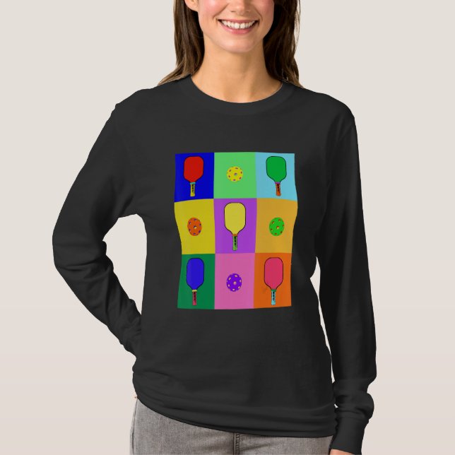 Pickleball Pop Art T-Shirt (Vorderseite)