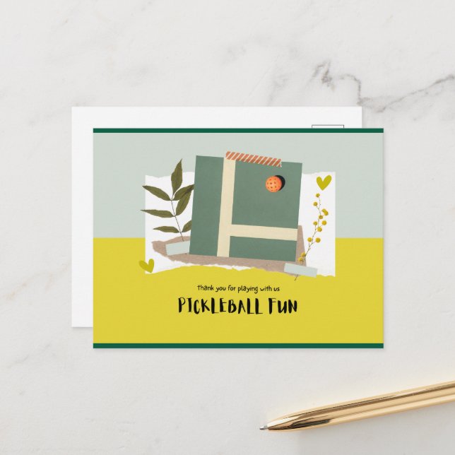 Pickleball Postkarte (Vorderseite/Rückseite Beispiel)
