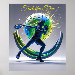 Pickleball Power Smash - Energie in Bewegung Poster