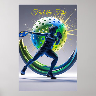 Pickleball Power Smash - Energie in Bewegung Poster