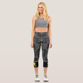 Pickleball Print Paisley Bandana Hinzufügen benutz Capri Leggings