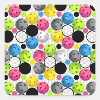Pickleball Print Quadratischer Aufkleber