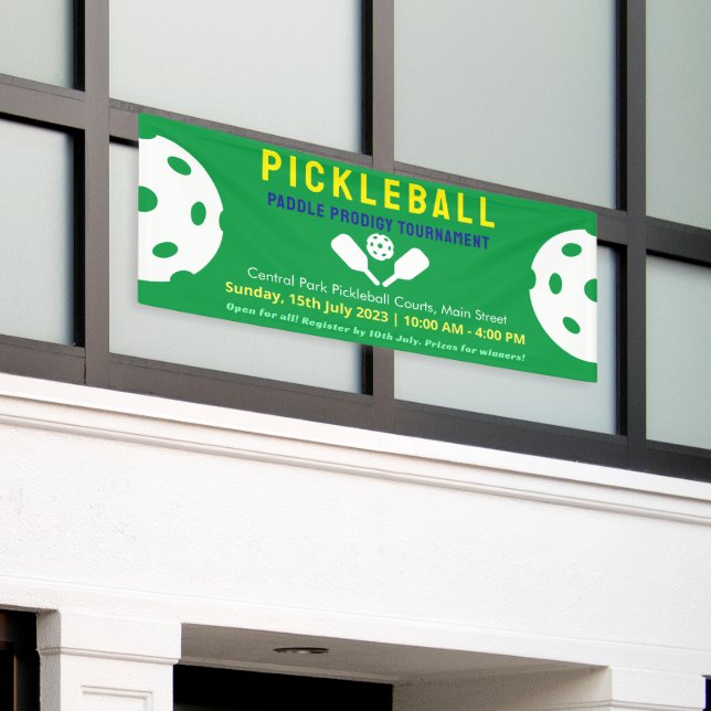 Pickleball Pro Blue Court Classic Turnier Banner (Äußeres Gebäude)