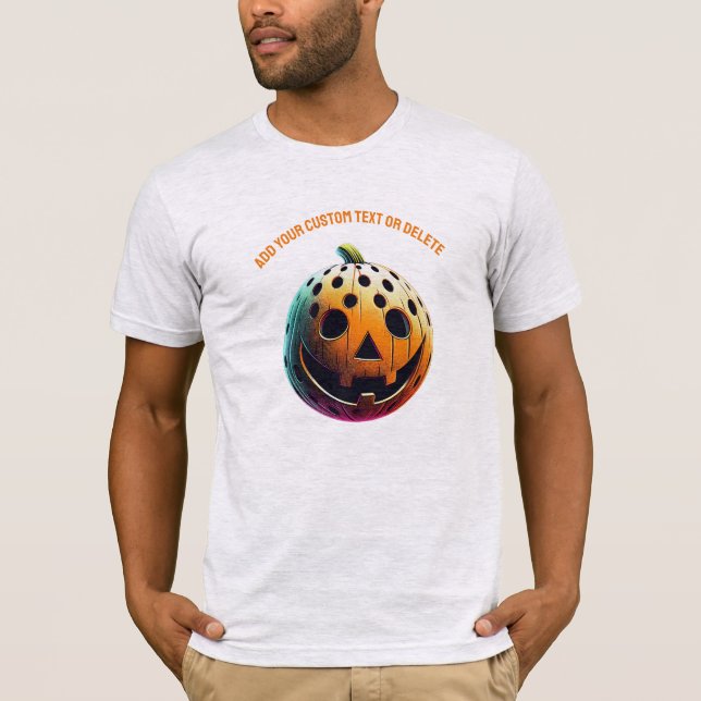 Pickleball Pumpkin Pickleballer Halloween-Geschenk T-Shirt (Vorderseite)