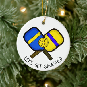 Pickleball Pun Christmas Keramik Ornament