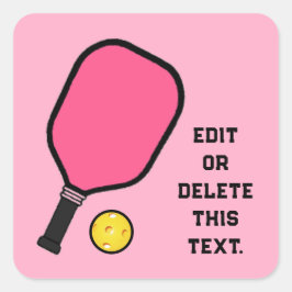 Pickleball Quadratischer Aufkleber
