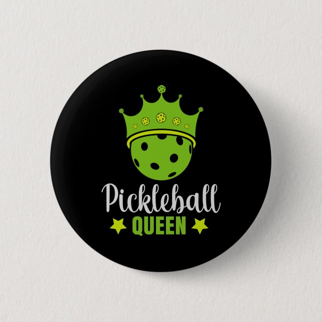 Pickleball Queen Funny Pickle Ball Queen Button (Vorderseite)