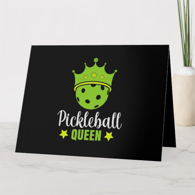 Pickleball Queen Funny Pickle Ball Queen Karte (Vorderseite)
