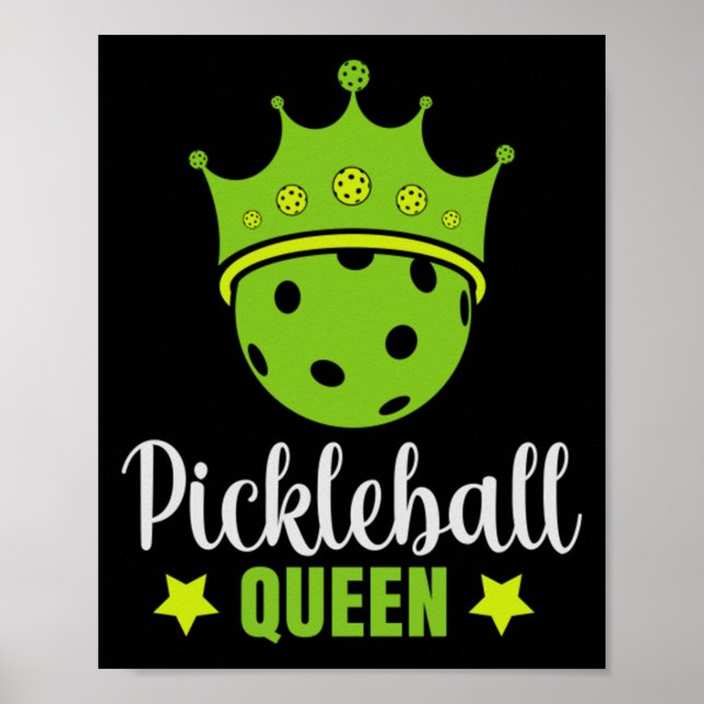 Pickleball Queen Funny Pickle Ball Queen Poster (Vorne)